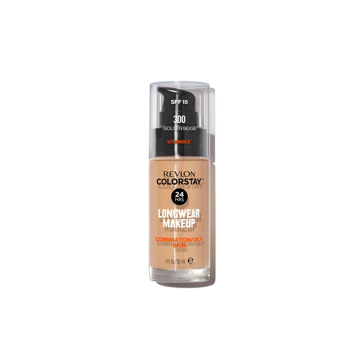 Revlon Liquid Foundation, ColorStay Face Makeup for Combination & Oily Skin, SPF 15, Medium-Full Coverage with Matte Finish, 180 Sand Beige, 1 Fl Oz