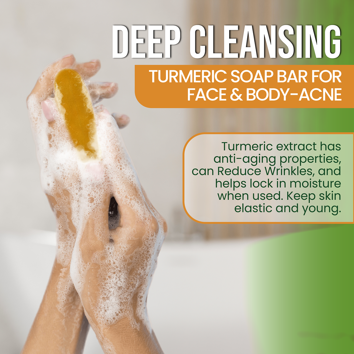 Turmeric Soap Bar for Glowing Skin (4-Pack)