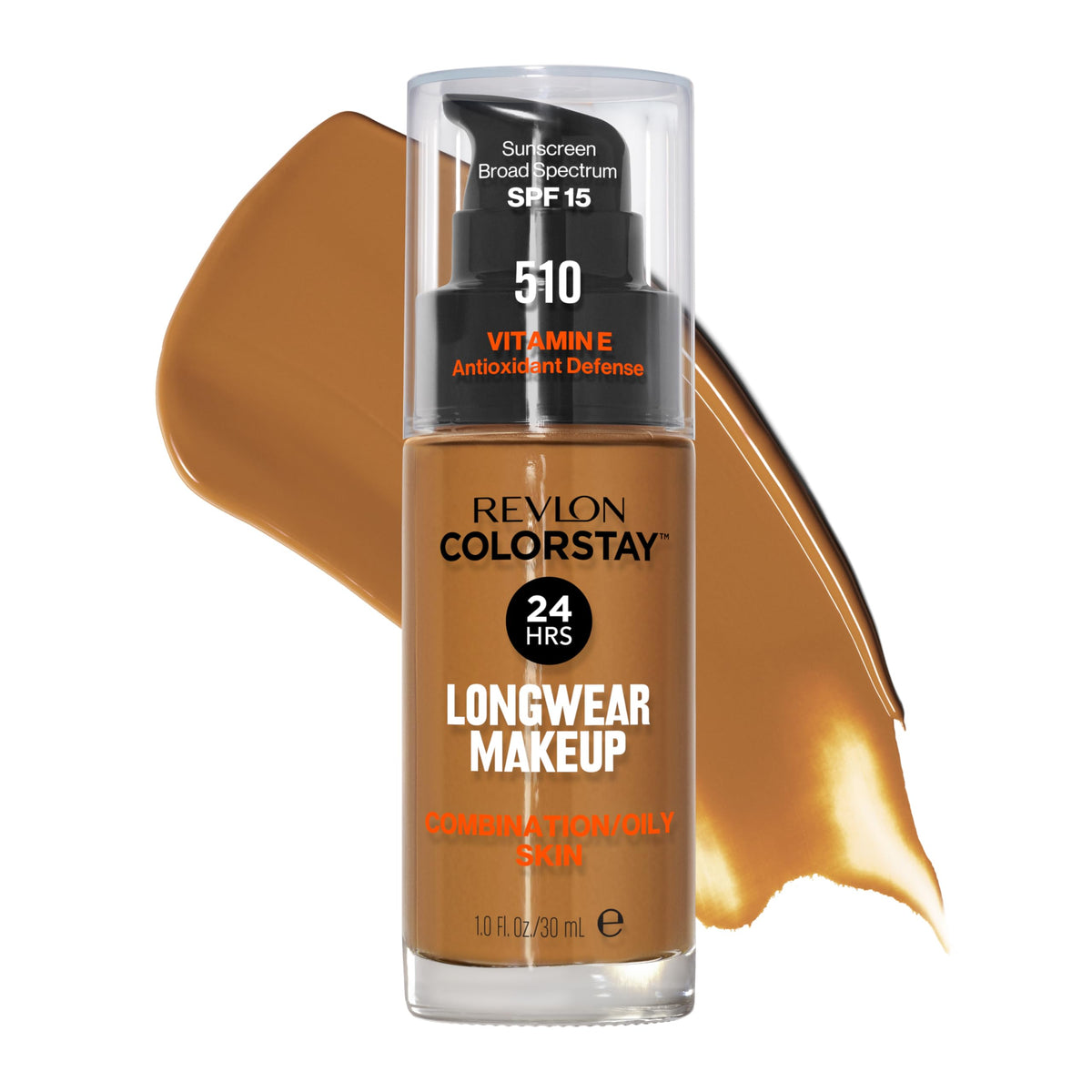 Revlon Liquid Foundation, ColorStay Face Makeup for Combination & Oily Skin, SPF 15, Medium-Full Coverage with Matte Finish, 180 Sand Beige, 1 Fl Oz