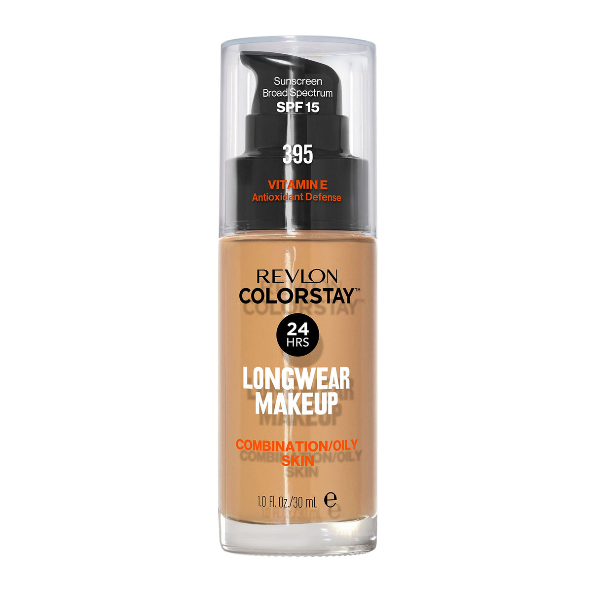 Revlon Liquid Foundation, ColorStay Face Makeup for Combination & Oily Skin, SPF 15, Medium-Full Coverage with Matte Finish, 180 Sand Beige, 1 Fl Oz