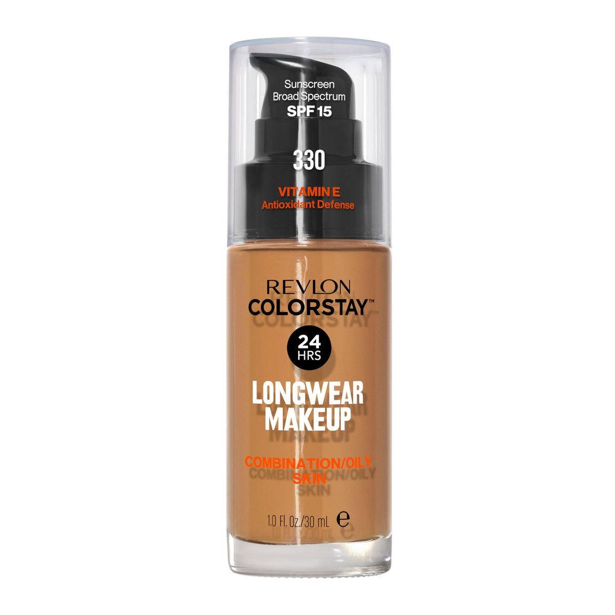 Revlon Liquid Foundation, ColorStay Face Makeup for Combination & Oily Skin, SPF 15, Medium-Full Coverage with Matte Finish, 180 Sand Beige, 1 Fl Oz