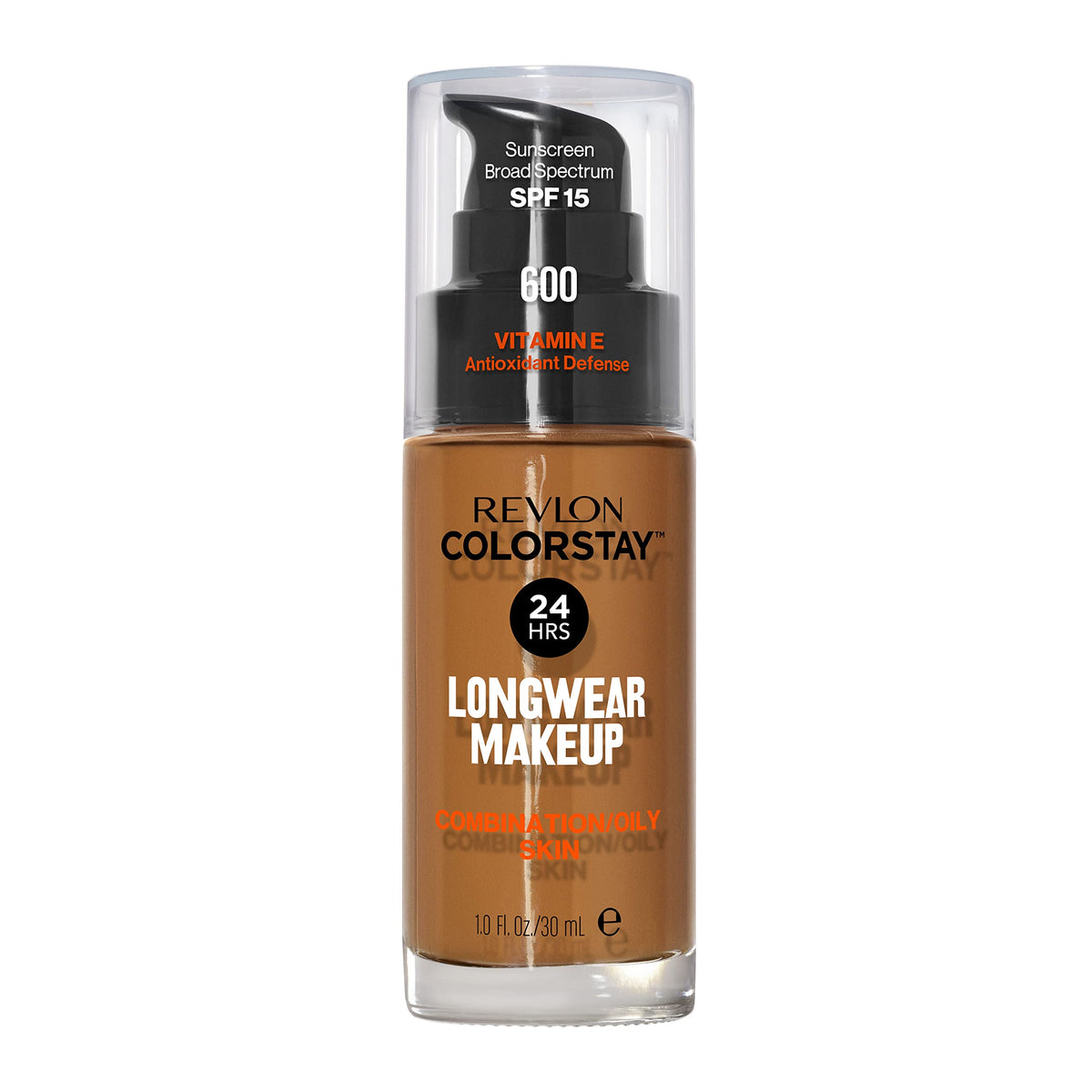 Revlon Liquid Foundation, ColorStay Face Makeup for Combination & Oily Skin, SPF 15, Medium-Full Coverage with Matte Finish, 180 Sand Beige, 1 Fl Oz