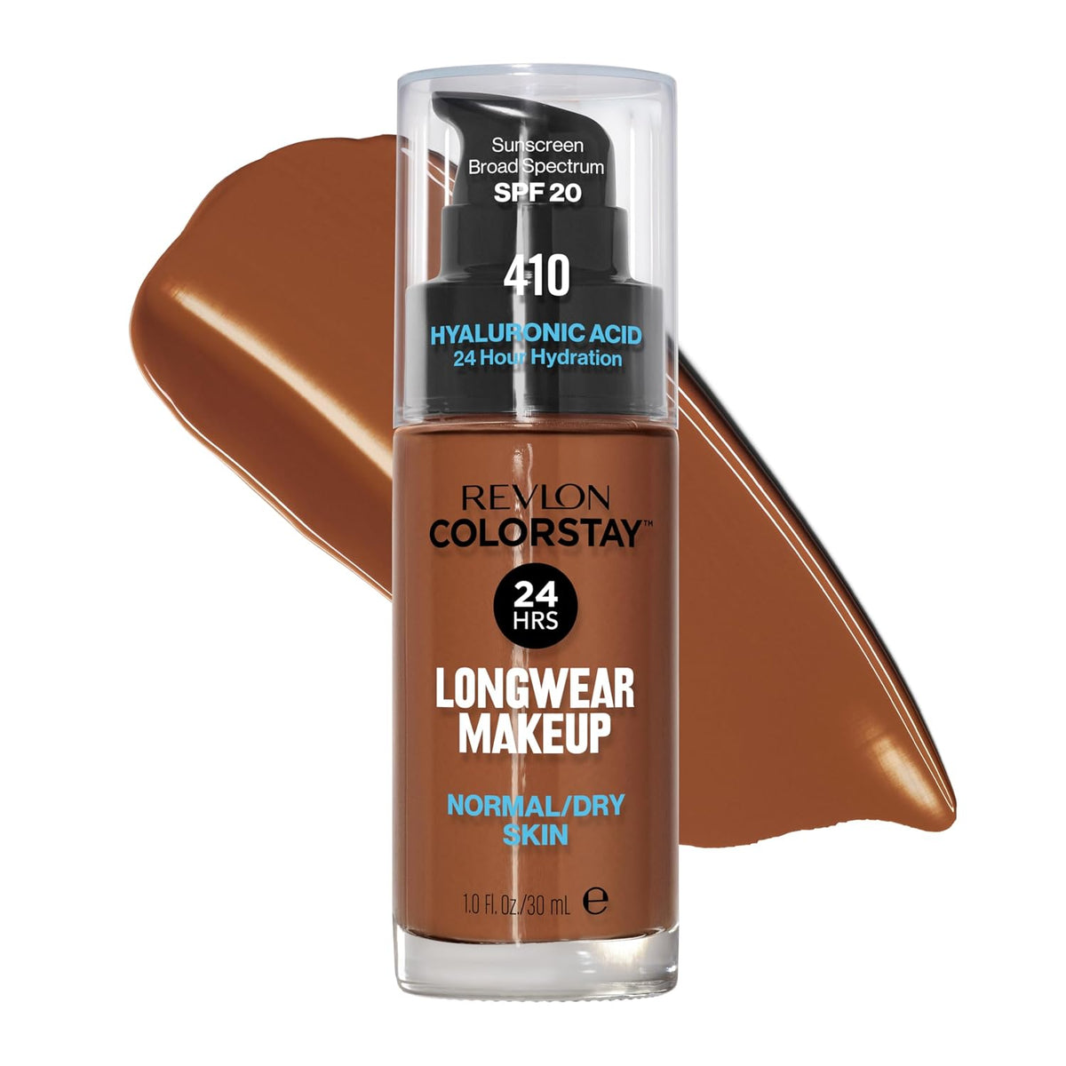 Revlon Liquid Foundation, ColorStay Face Makeup for Normal & Dry Skin, SPF 20, Longwear Medium-Full Coverage with Natural Finish, 240 Medium Beige, 1 Fl Oz