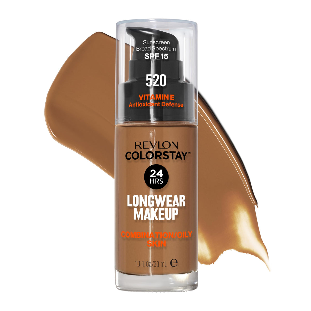 Revlon Liquid Foundation, ColorStay Face Makeup for Combination & Oily Skin, SPF 15, Medium-Full Coverage with Matte Finish, 180 Sand Beige, 1 Fl Oz