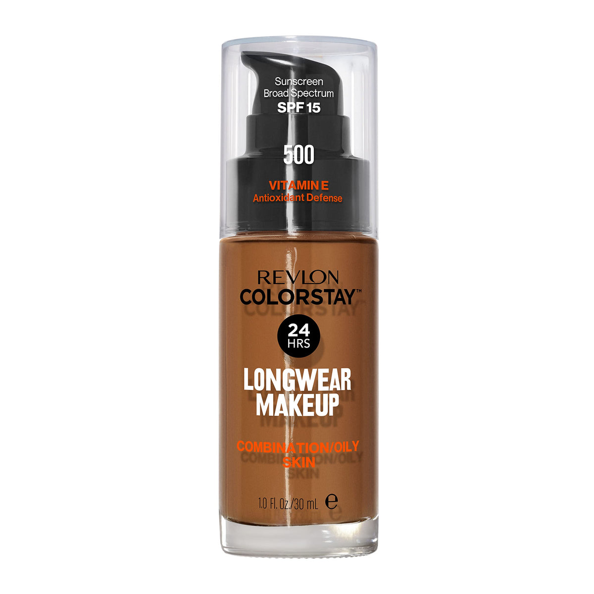 Revlon Liquid Foundation, ColorStay Face Makeup for Combination & Oily Skin, SPF 15, Medium-Full Coverage with Matte Finish, 180 Sand Beige, 1 Fl Oz