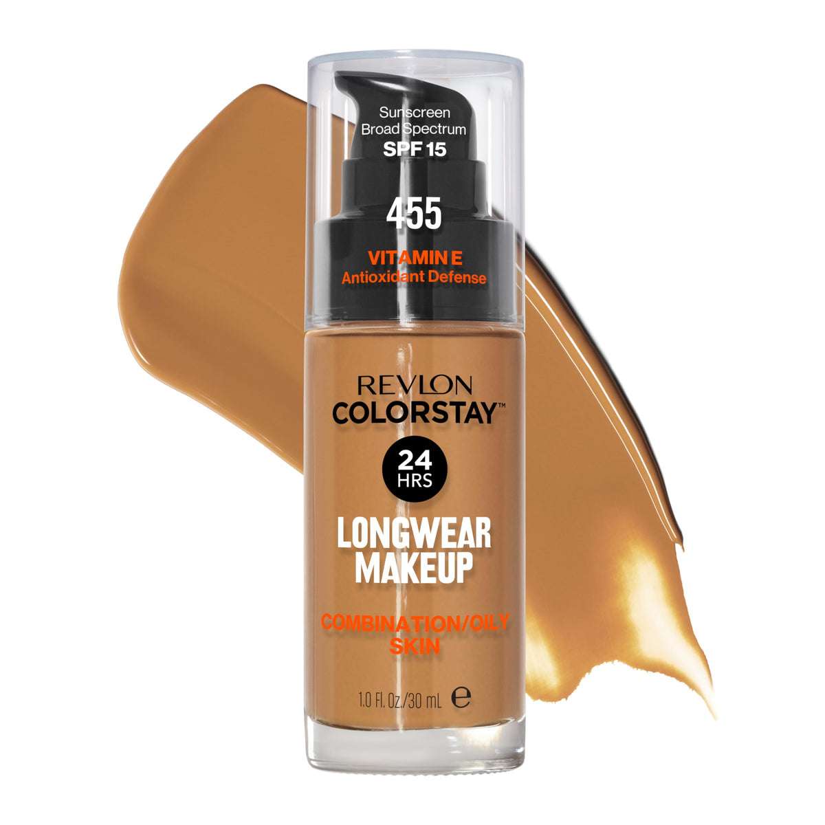 Revlon Liquid Foundation, ColorStay Face Makeup for Combination & Oily Skin, SPF 15, Medium-Full Coverage with Matte Finish, 180 Sand Beige, 1 Fl Oz