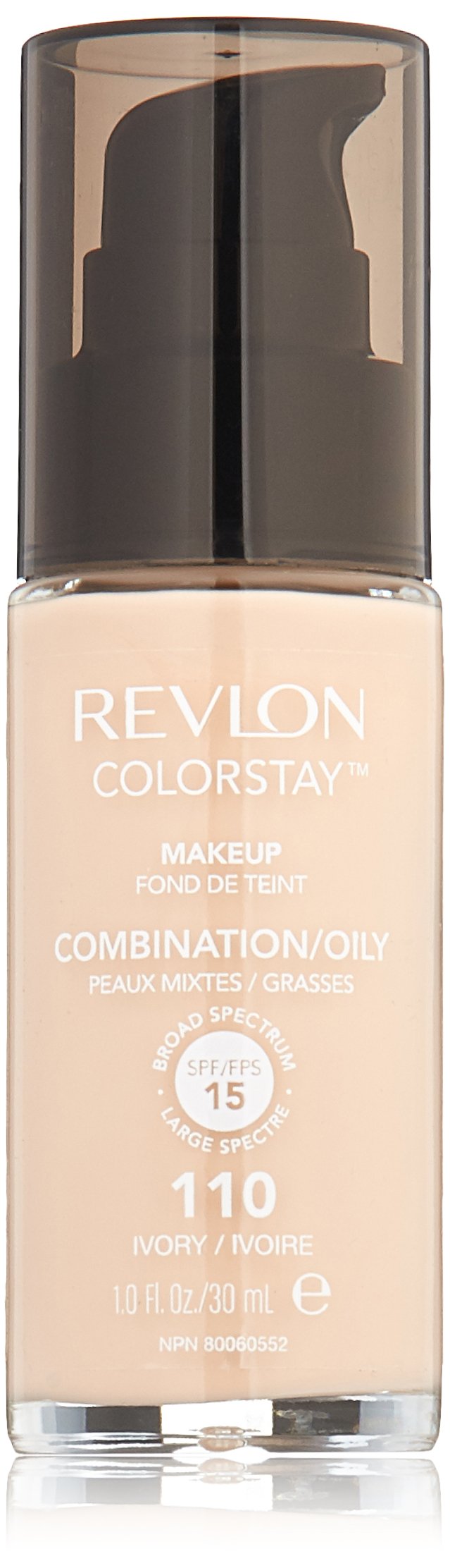 Revlon Liquid Foundation, ColorStay Face Makeup for Combination & Oily Skin, SPF 15, Medium-Full Coverage with Matte Finish, 180 Sand Beige, 1 Fl Oz