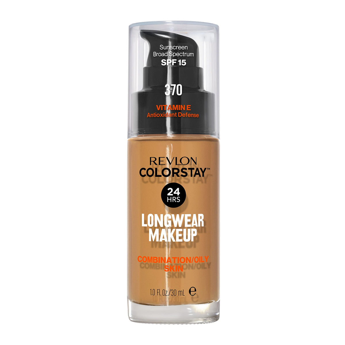 Revlon Liquid Foundation, ColorStay Face Makeup for Combination & Oily Skin, SPF 15, Medium-Full Coverage with Matte Finish, 180 Sand Beige, 1 Fl Oz