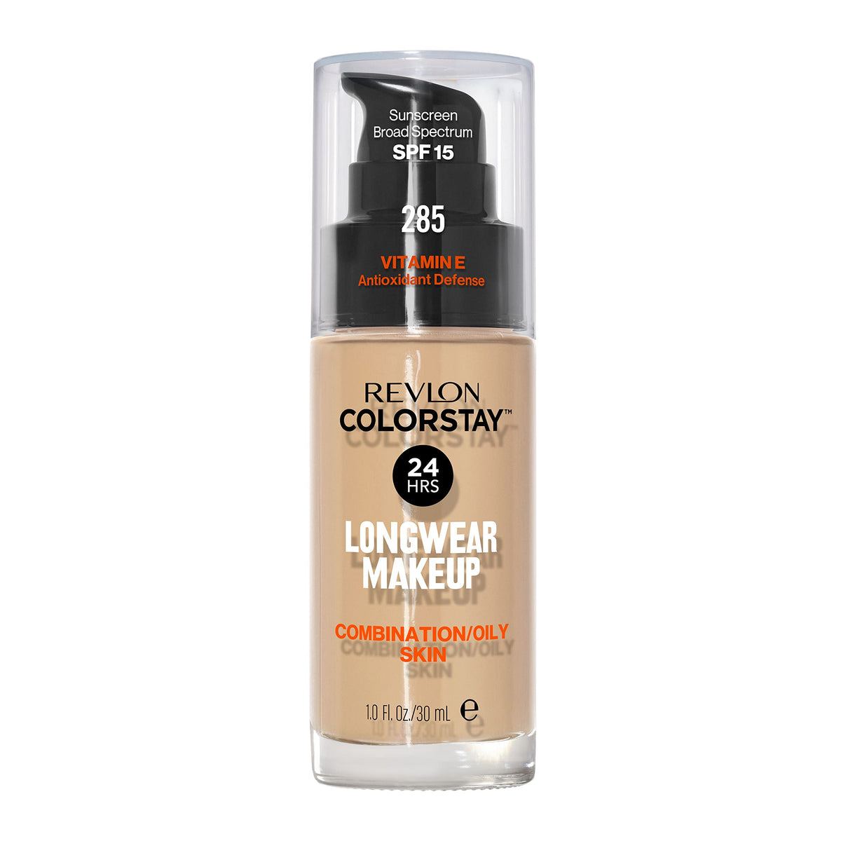Revlon Liquid Foundation, ColorStay Face Makeup for Combination & Oily Skin, SPF 15, Medium-Full Coverage with Matte Finish, 180 Sand Beige, 1 Fl Oz