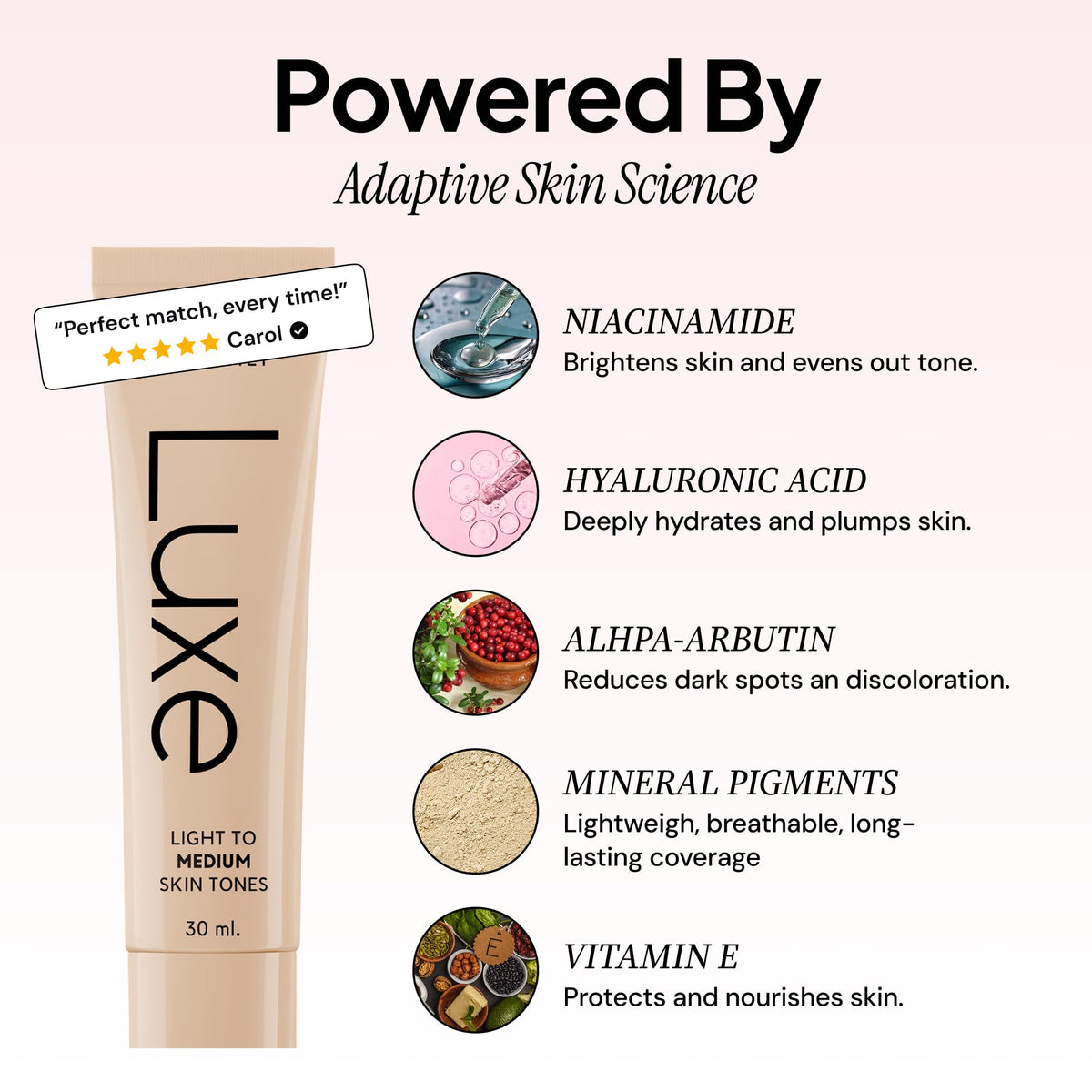 Luxe Color Changing Foundation – Medium