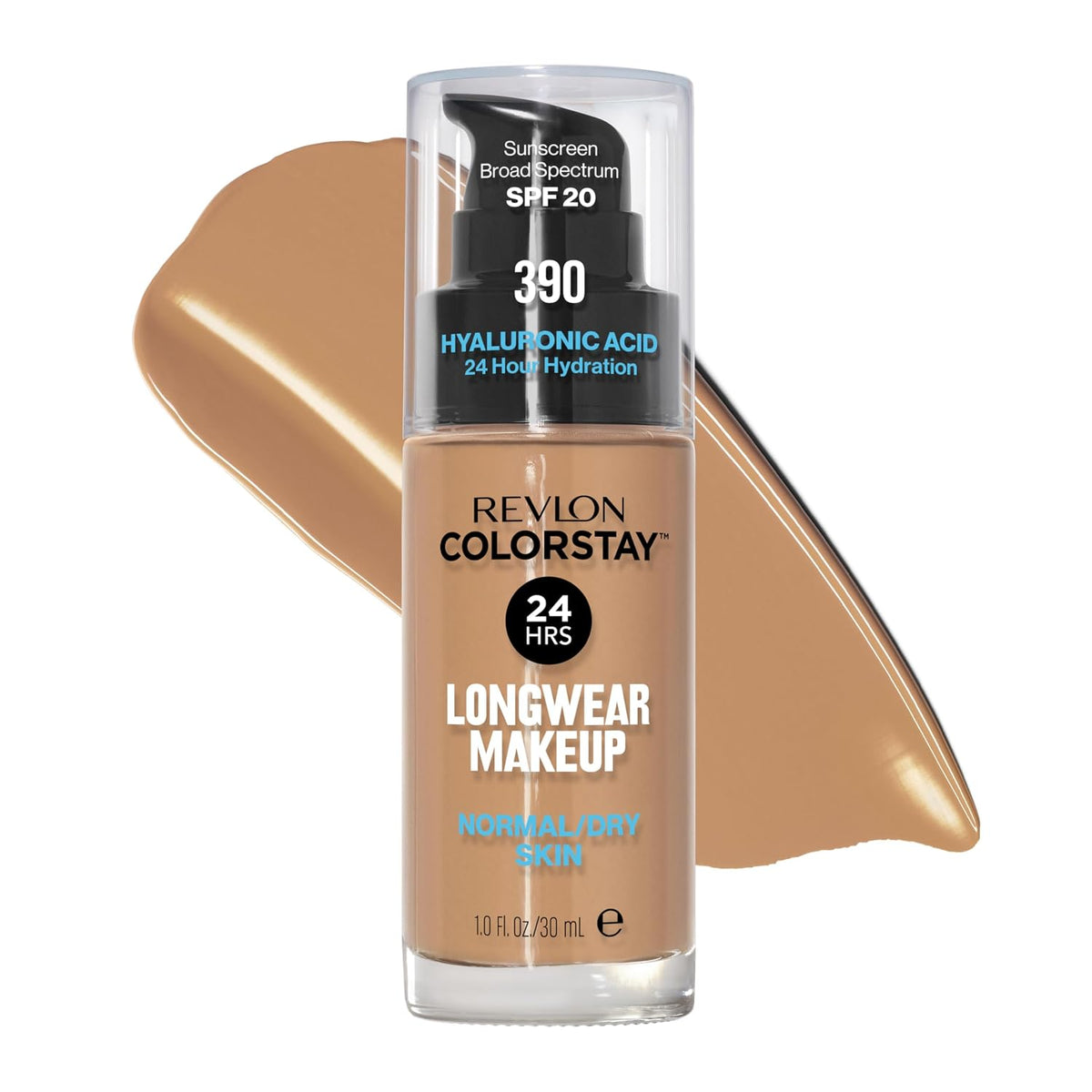 Revlon Liquid Foundation, ColorStay Face Makeup for Normal & Dry Skin, SPF 20, Longwear Medium-Full Coverage with Natural Finish, 240 Medium Beige, 1 Fl Oz