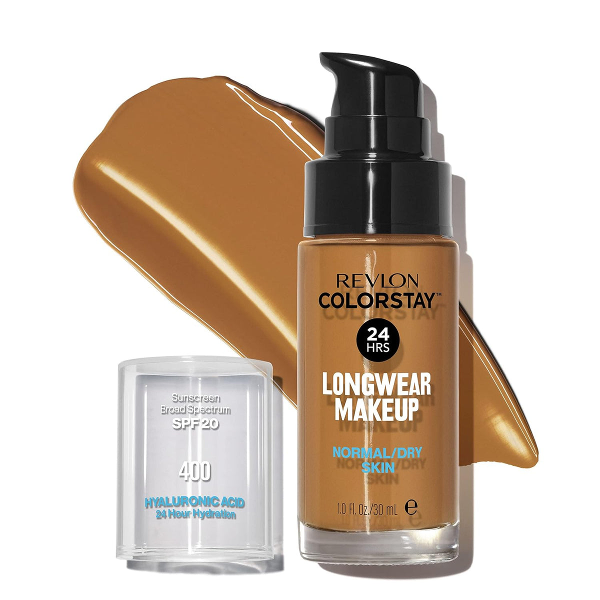 Revlon Liquid Foundation, ColorStay Face Makeup for Normal & Dry Skin, SPF 20, Longwear Medium-Full Coverage with Natural Finish, 240 Medium Beige, 1 Fl Oz