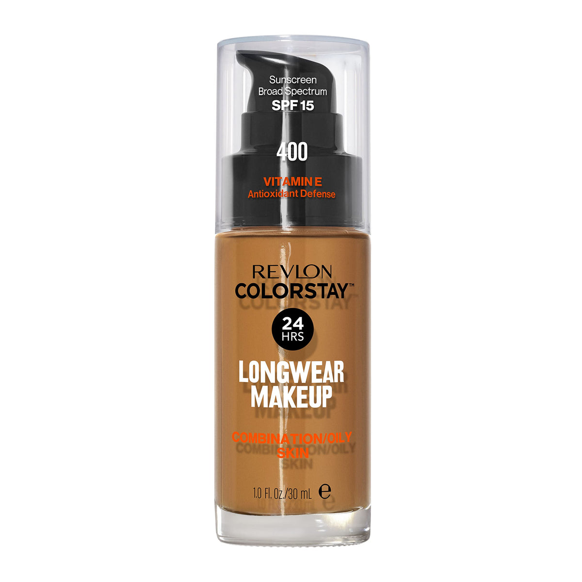 Revlon Liquid Foundation, ColorStay Face Makeup for Combination & Oily Skin, SPF 15, Medium-Full Coverage with Matte Finish, 180 Sand Beige, 1 Fl Oz