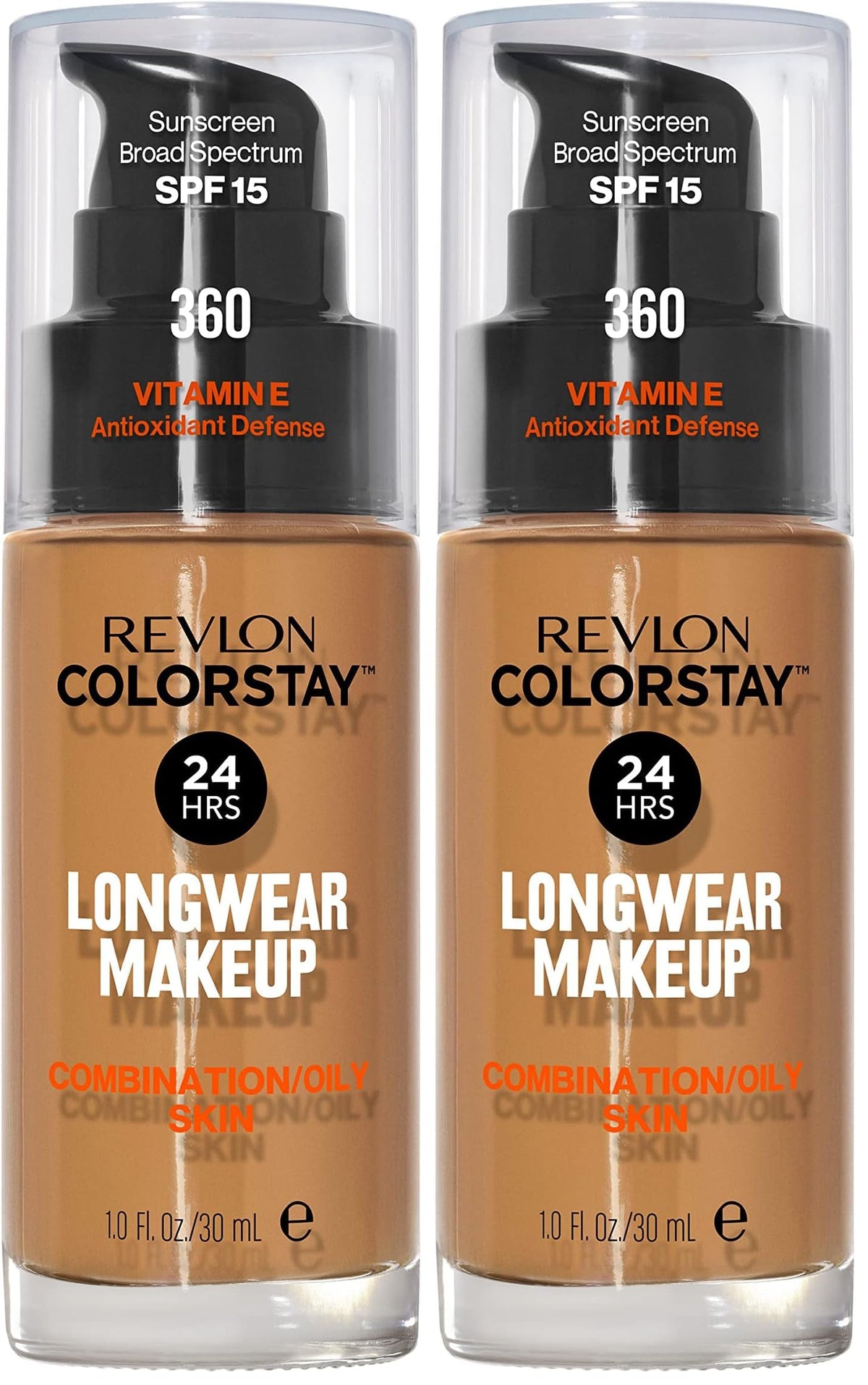 Revlon Liquid Foundation, ColorStay Face Makeup for Combination & Oily Skin, SPF 15, Medium-Full Coverage with Matte Finish, 180 Sand Beige, 1 Fl Oz