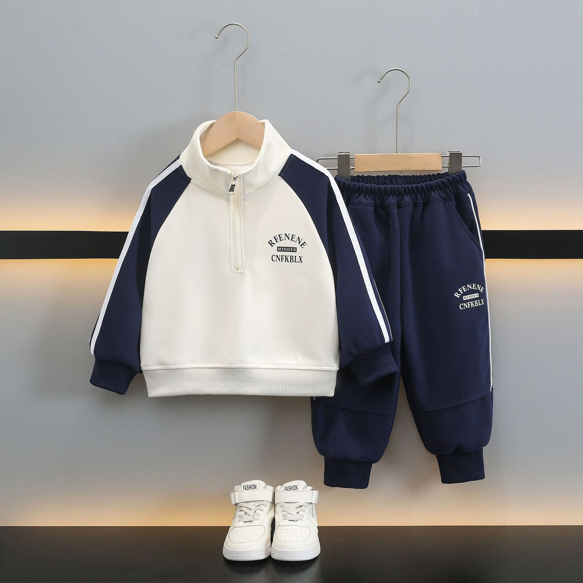 Boys Spring Autumn Sports Two-Piece Set, Long Sleeve Zip-Up Jacket  Pants, Casual Outfit for Kids