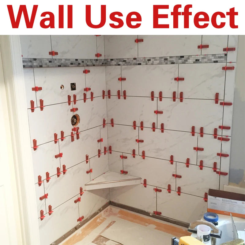 Tile Leveling System Kit Spacers and Reusable Wedges