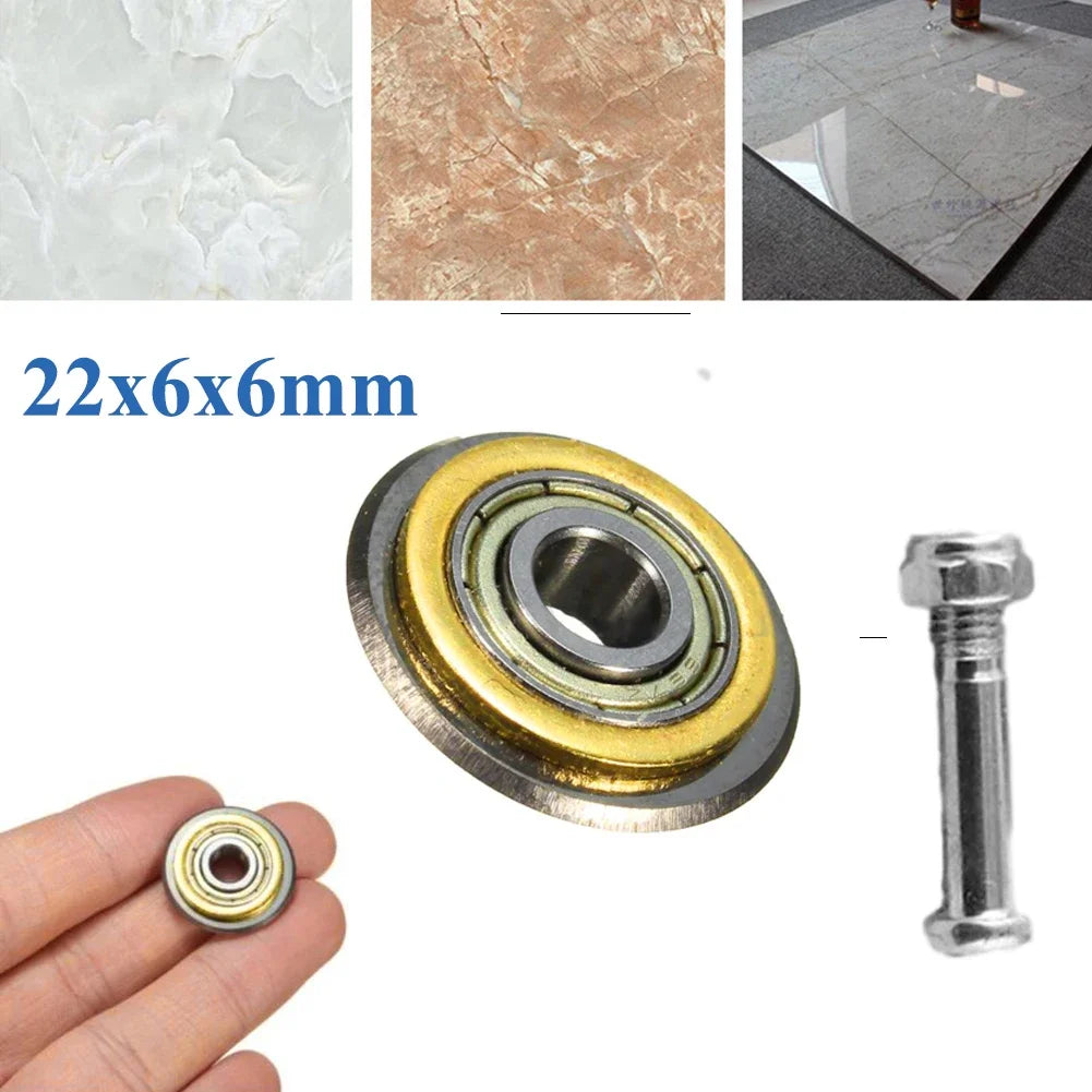 1pc Tile Ceramic Cutter Carbide Bearing Cutter Wheels Glass Cutter Tiles Pushing Cutter Glass Brick Rotary Cutting Wheels