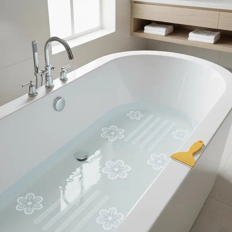 Non Slip Bathtub Adhesive Strips Strong Grip Waterproof For Bathroom Shower Floor Stairs Safety Use