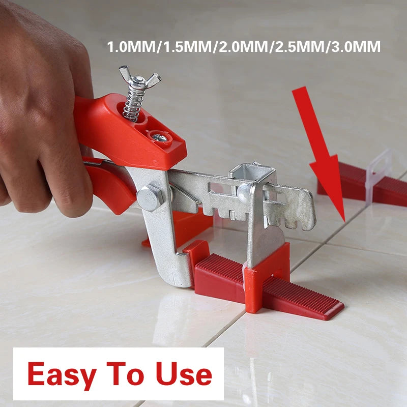 Tile Leveling System Kit Spacers and Reusable Wedges